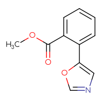 Chemical structure of methyl 2-(1,3-oxazol-5-yl)benzoate - CSSB00010142214
