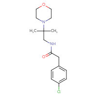 Chemical structure of 2-(4-chlorophenyl)-N-[2-methyl-2-(morpholin-4-yl)propyl]acetamide - CSSS00026445476