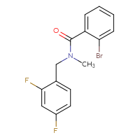 Chemical structure of 2-bromo-N-[(2,4-difluorophenyl)methyl]-N-methylbenzamide - CSSB00034615519