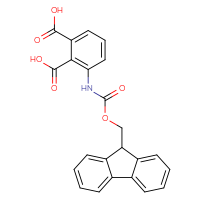 Chemical structure of 3-({[(9H-fluoren-9-yl)methoxy]carbonyl}amino)benzene-1,2-dicarboxylic acid - CSSB00010005261