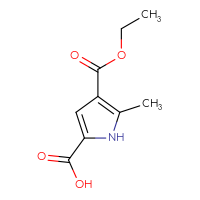Chemical structure of 4-(ethoxycarbonyl)-5-methyl-1H-pyrrole-2-carboxylic acid - CSSB00009909254