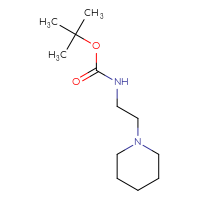 Chemical structure of tert-butyl N-[2-(piperidin-1-yl)ethyl]carbamate - CSSB00011924340