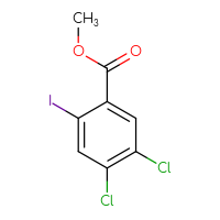 Chemical structure of methyl 4,5-dichloro-2-iodobenzoate - CSSB00000725396
