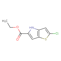 Chemical structure of ethyl 2-chloro-4H-thieno[3,2-b]pyrrole-5-carboxylate - CSSB00010201079