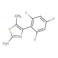 Chemical structure of 5-methyl-4-(2,4,6-trifluorophenyl)-1,3-thiazol-2-amine - CSSB00000320263