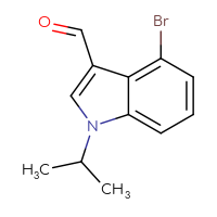 Chemical structure of 4-bromo-1-(propan-2-yl)-1H-indole-3-carbaldehyde - CSSB00010986472