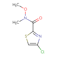 Chemical structure of 4-chloro-N-methoxy-N-methyl-1,3-thiazole-2-carboxamide - CSSB00015945762