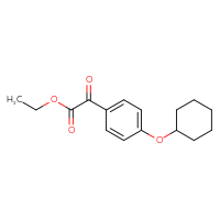 Chemical structure of ethyl 2-[4-(cyclohexyloxy)phenyl]-2-oxoacetate - CSSB20466546012