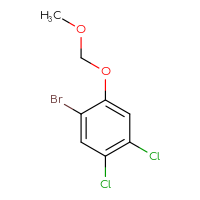 Chemical structure of 1-bromo-4,5-dichloro-2-(methoxymethoxy)benzene - CSSB14923408237