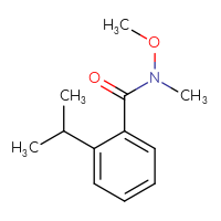 Chemical structure of N-methoxy-N-methyl-2-(propan-2-yl)benzamide - CSSB00103313110