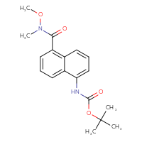 Chemical structure of tert-butyl N-{5-[methoxy(methyl)carbamoyl]naphthalen-1-yl}carbamate - CSSB15947028597