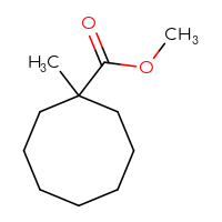 Chemical structure of methyl 1-methylcyclooctane-1-carboxylate - CSSB00102579207