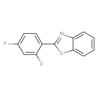 Chemical structure of 2-(2,4-difluorophenyl)-1,3-benzothiazole - CSSB01097634735