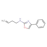 Chemical structure of N-(but-3-en-1-yl)-4-phenyl-1,3-oxazol-2-amine - CSSB21495847418
