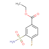 Chemical structure of ethyl 4-fluoro-3-sulfamoylbenzoate - CSSB00000338192