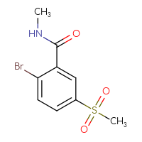 Chemical structure of 2-bromo-5-methanesulfonyl-N-methylbenzamide - CSSB01992612160