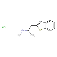 Chemical structure of [1-(1-benzothiophen-2-yl)propan-2-yl](methyl)amine hydrochloride - CSSB06359898379