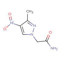 Chemical structure of 2-(3-methyl-4-nitro-1H-pyrazol-1-yl)acetamide - CSSB00009883103