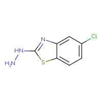 Chemical structure of 5-chloro-2-hydrazinyl-1,3-benzothiazole - CSSB00000026785