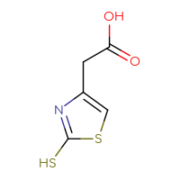 Chemical structure of 2-(2-sulfanyl-1,3-thiazol-4-yl)acetic acid - CSSB00000086280
