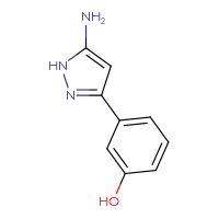 Chemical structure of 3-(5-amino-1H-pyrazol-3-yl)phenol - CSSB00000086826