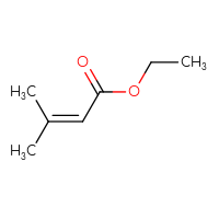 Chemical structure of ethyl 3-methylbut-2-enoate - CSSB00102525488