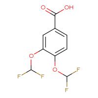 Chemical structure of 3,4-bis(difluoromethoxy)benzoic acid - CSSB00020612158