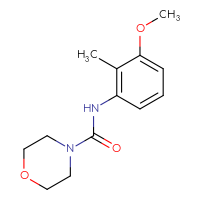 Chemical structure of N-(3-methoxy-2-methylphenyl)morpholine-4-carboxamide - CSSB02001596130