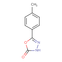 Chemical structure of 5-(4-methylphenyl)-2,3-dihydro-1,3,4-oxadiazol-2-one - CSSB00012002077