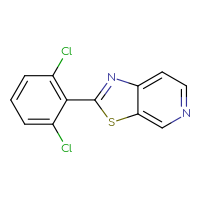Chemical structure of 2-(2,6-dichlorophenyl)-[1,3]thiazolo[5,4-c]pyridine - CSSB00016992991