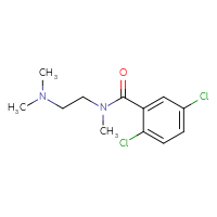 Chemical structure of 2,5-dichloro-N-[2-(dimethylamino)ethyl]-N-methylbenzamide - CSSB00103392355