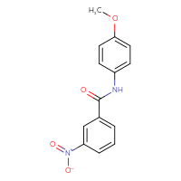 Chemical structure of N-(4-methoxyphenyl)-3-nitrobenzamide - CSSB00020653419