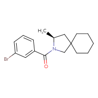 Chemical structure of (3S)-2-(3-bromobenzoyl)-3-methyl-2-azaspiro[4.5]decane - CSSB21432545251