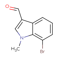 Chemical structure of 7-bromo-1-methyl-1H-indole-3-carbaldehyde - CSSB00010195444