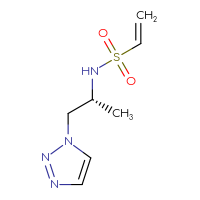 Chemical structure of N-[(2R)-1-(1H-1,2,3-triazol-1-yl)propan-2-yl]ethene-1-sulfonamide - CSSB14956644486