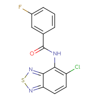 Chemical structure of N-(5-chloro-2,1,3-benzothiadiazol-4-yl)-3-fluorobenzamide - CSSB00104575597