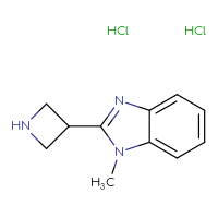 Chemical structure of 2-(azetidin-3-yl)-1-methyl-1H-1,3-benzodiazole dihydrochloride - CSSS00138530313