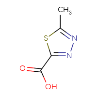 Chemical structure of 5-methyl-1,3,4-thiadiazole-2-carboxylic acid - CSSB00000022703