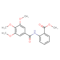 Chemical structure of methyl 2-(3,4,5-trimethoxybenzamido)benzoate - CSSB00026299537