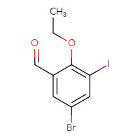Chemical structure of 5-bromo-2-ethoxy-3-iodobenzaldehyde - CSSB00010004106