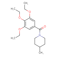 Chemical structure of 4-methyl-1-(3,4,5-triethoxybenzoyl)piperidine - CSSB00048874074