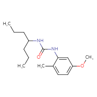 Chemical structure of 3-(heptan-4-yl)-1-(5-methoxy-2-methylphenyl)urea - CSSB15133888076