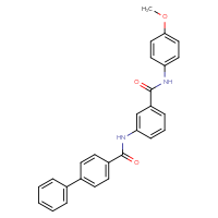 Chemical structure of N-{3-[(4-methoxyphenyl)carbamoyl]phenyl}-[1,1'-biphenyl]-4-carboxamide - CSSB00121650716