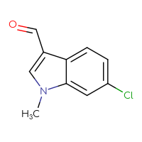Chemical structure of 6-chloro-1-methyl-1H-indole-3-carbaldehyde - CSSB00012187215