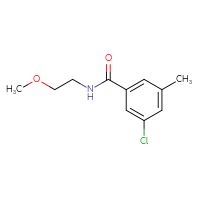 Chemical structure of 3-chloro-N-(2-methoxyethyl)-5-methylbenzamide - CSSB00116587469