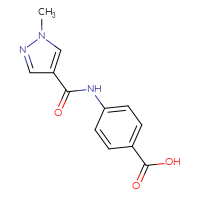 Chemical structure of 4-(1-methyl-1H-pyrazole-4-amido)benzoic acid - CSSB00000657821