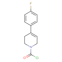 Chemical structure of 4-(4-fluorophenyl)-1,2,3,6-tetrahydropyridine-1-carbonyl chloride - CSSB15002727053