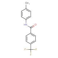Chemical structure of N-(4-methylphenyl)-4-(trifluoromethyl)benzamide - CSSB00046143641