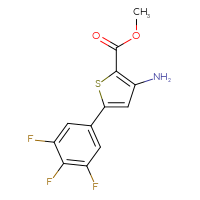 Chemical structure of methyl 3-amino-5-(3,4,5-trifluorophenyl)thiophene-2-carboxylate - CSSB02199909231