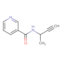 Chemical structure of N-(but-3-yn-2-yl)pyridine-3-carboxamide - CSSB00013654411